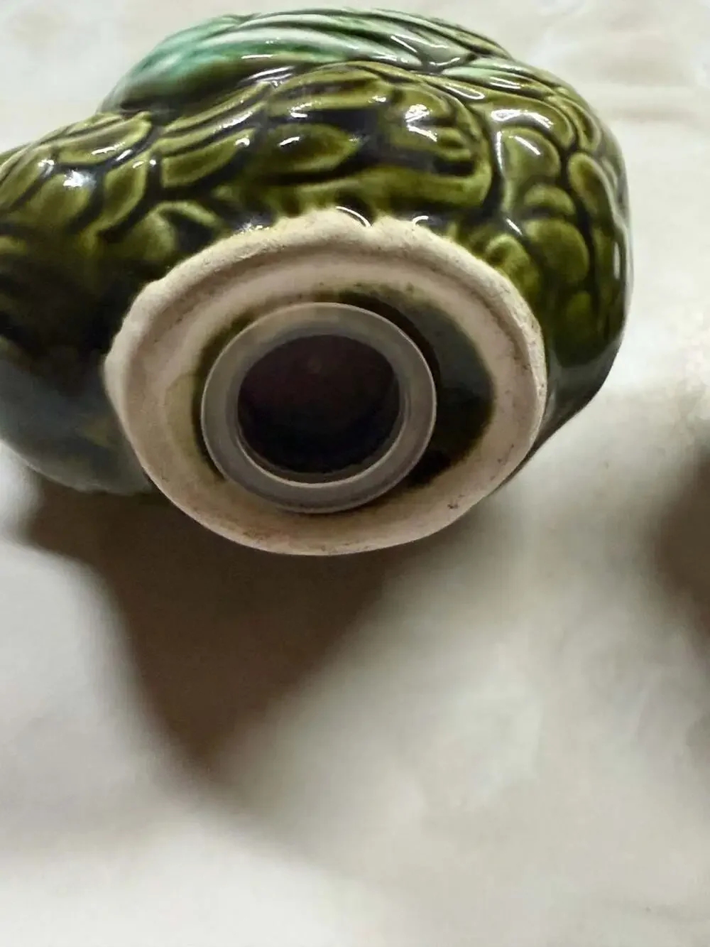 Vintage Ceramic Green Bird Salt and Pepper Shakers